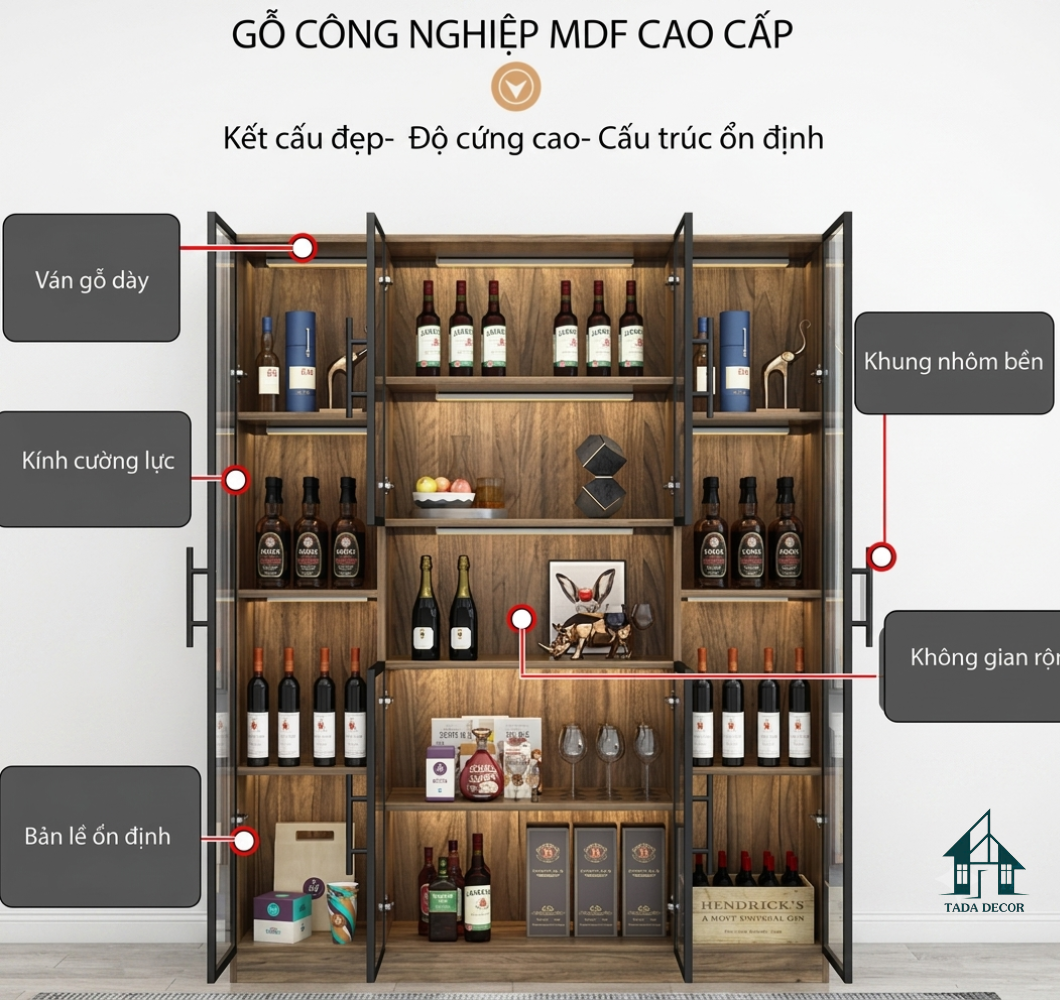 Mẫu tủ trưng bày rượu hiện đại - 3
