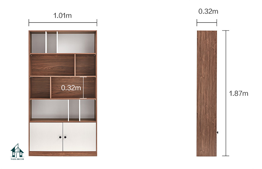 Kệ sách gỗ đứng nhiều ngăn - 5