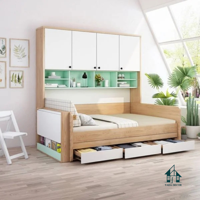 Đánh Thức Tiện Nghi Không Gian Với Mẫu Giường Liền Tủ Đa Năng - Thương Hiệu TADA Việt Nam - TDGN31