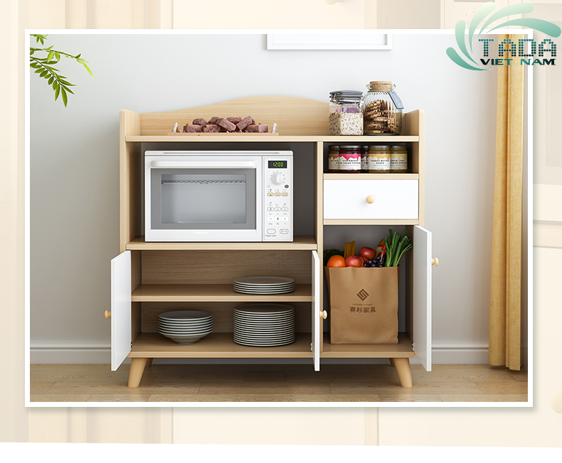 TỦ NHÀ BẾP 3 CÁNH KẾT HỢP NGĂN KÉO VÀ GIÁ KỆ ĐA NĂNG - TD1010