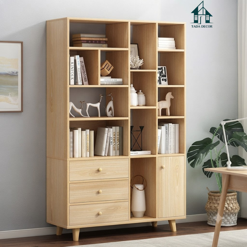Kệ Sách Gỗ Đa Năng - Giải Pháp Lưu Trữ Hoàn Hảo Cho Không Gian Hiện Đại - Thương Hiệu TADA Việt Nam - TDKS110
