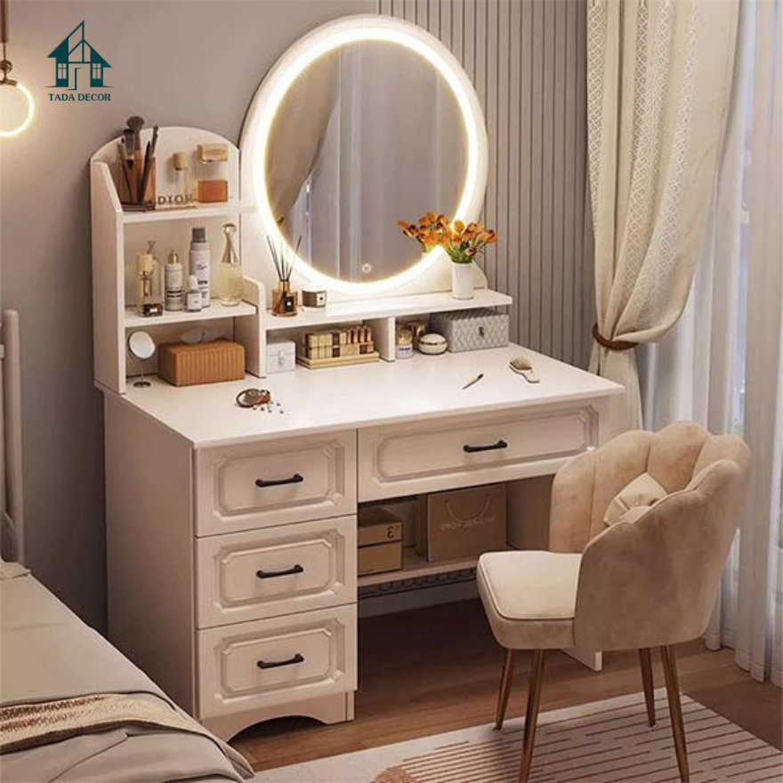 Bàn Trang Điểm Hiện Đại Phong Cách Thiết Kế Tân Cổ Điển Sang Trọng, Đa Năng Cho Phòng Ngủ - Thương Hiệu TADA Việt Nam - BTD25