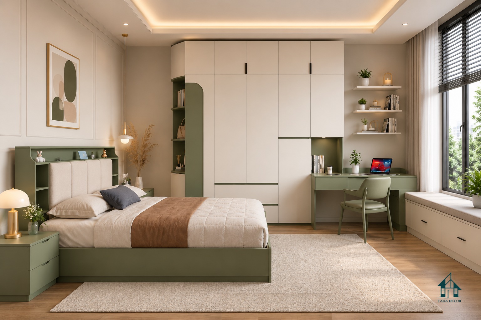 Xu Hướng Nội Thất 2026: Khám Phá Hệ Tủ Quần Áo Liền Bàn Đa Năng – Tối Ưu Diện Tích, Nâng Tầm Không Gian - Thương Hiệu TADA Việt Nam - TQA701