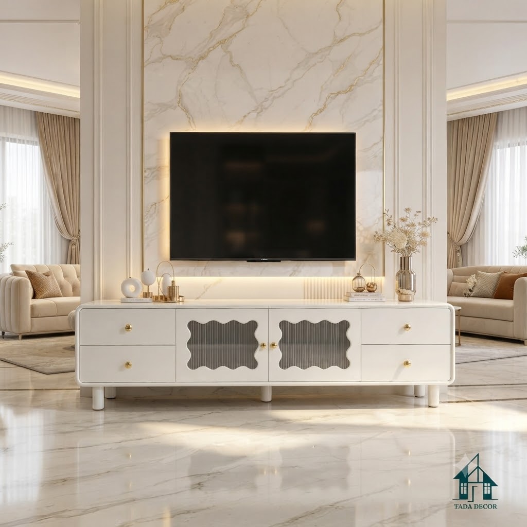 Bí Quyết Nâng Tầm Không Gian Sống Với Mẫu Kệ Tivi Đẹp Và Hiện Đại - Thương Hiệu TADA Việt Nam - TDTV121