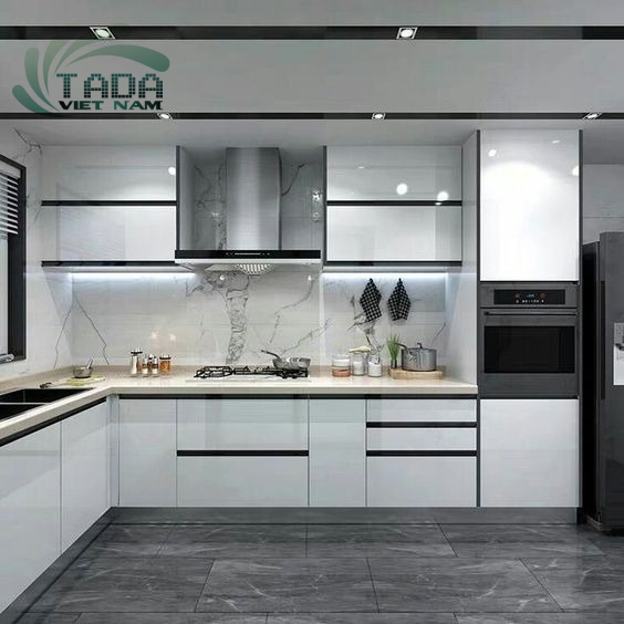 Tủ bếp Acrylic đẹp hiện đại cao cấp bạn không thể bỏ lỡ, thương hiệu TADA Việt Nam - TD3029