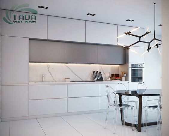 Tủ bếp chữ I thiết kế kịch trần hoàn hảo cho không gian bếp nhỏ, thương hiệu TADA Việt Nam - TD3024