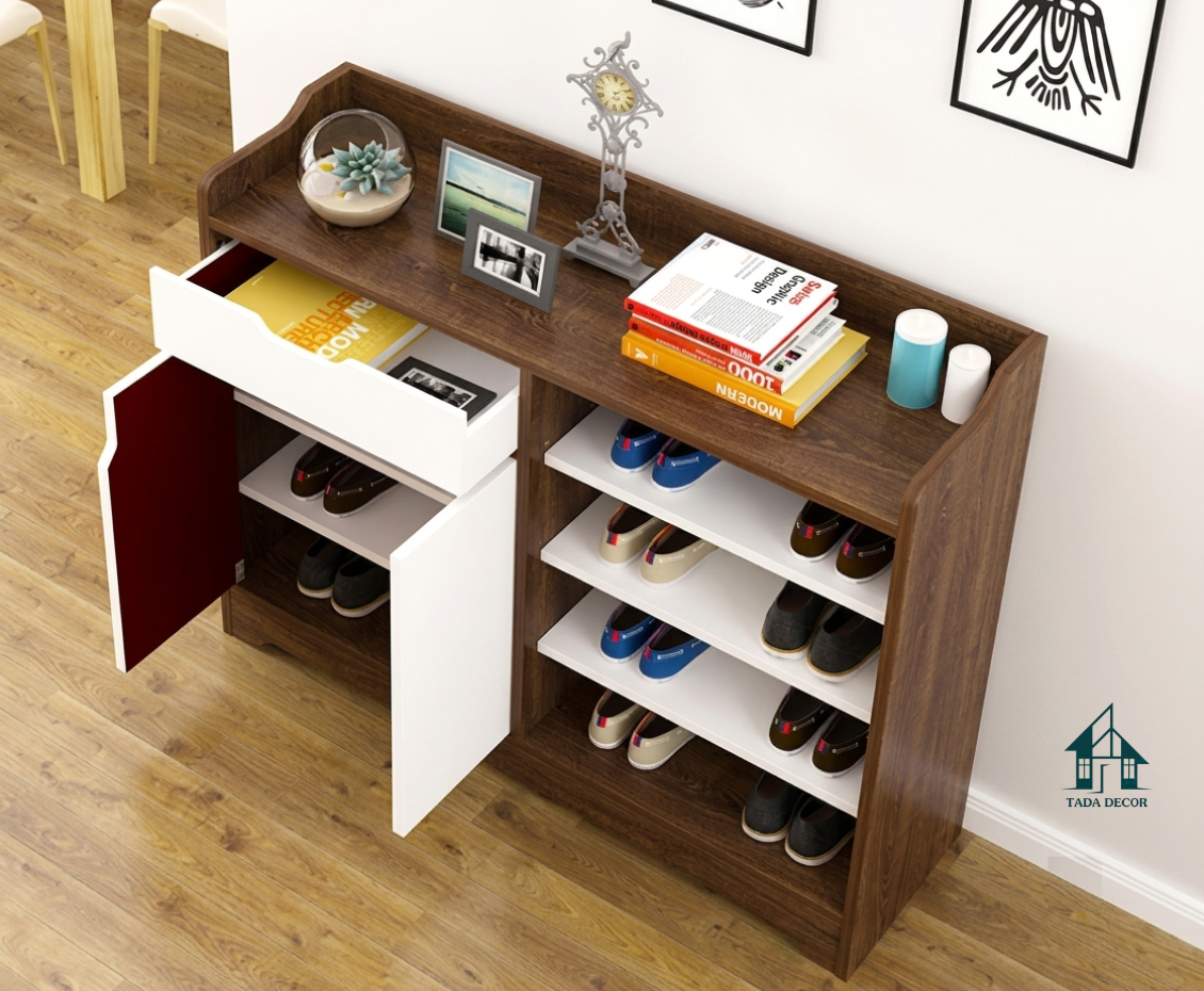 Kệ để giày dép nhiều tầng có tủ kín - 2