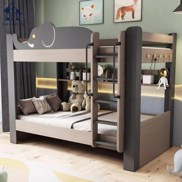 Mẫu nội thất giường tầng trẻ em hình con voi GT39