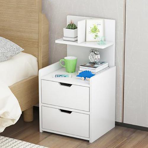 TỦ ĐẦU GIƯỜNG 2 NGĂN CÁNH LẬT KÈM KỆ TRẮNG TADA - TD1301T