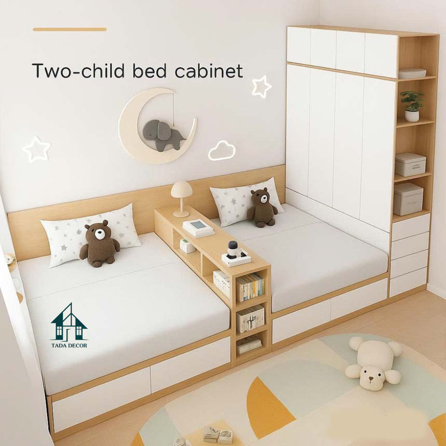 Giường ngủ đôi kết hợp tủ quần áo - 6