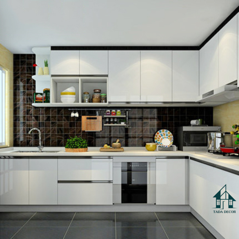 Mẫu tủ bếp chữ L hiện đại - 5