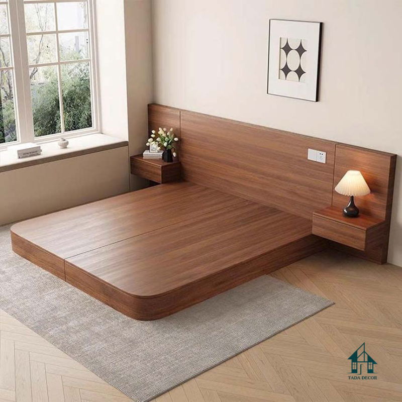 Giường ngủ có vách đầu giường liền tab - 4