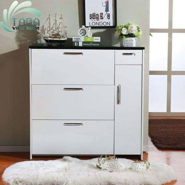 TỦ GIÀY KÉP THÔNG MINH TRẮNG ĐEN - TD1111