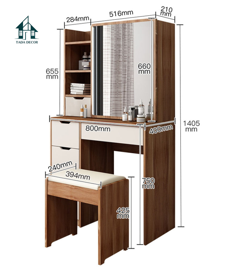 Bàn trang điểm phòng ngủ nhỏ gọn - 6