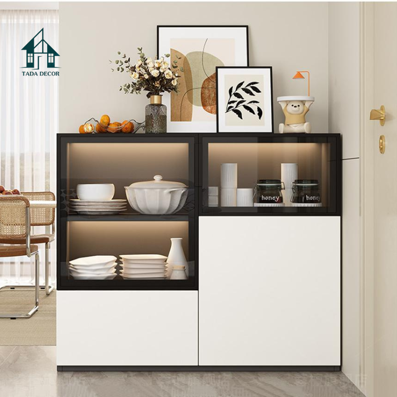tủ đựng bát đĩa cánh kính hiện đại - 8