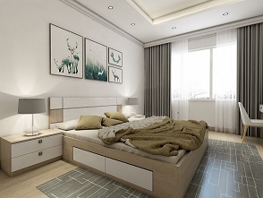 THIẾT KẾ NỘI THẤT 2 CĂN PHÒNG NGỦ CHUNG CƯ HATECO RỘNG 85M2