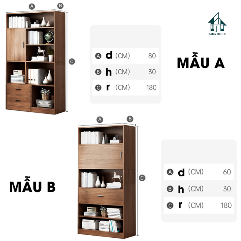 Kệ - tủ đựng sách gỗ công nghiệp mdf - 3