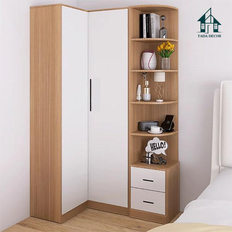Tủ Quần Áo Gỗ Chữ L – Thiết Kế Kịch Trần Hiện Đại Giúp Tối Ưu Không Gian Phòng Ngủ - Thương Hiệu TADA Việt Nam - TQA709