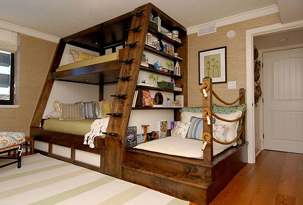 5 mẫu giường tầng gỗ dành cho người lớn độc đáo.
