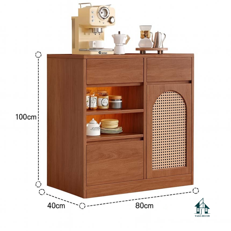 Tủ gỗ mây đa năng - 4