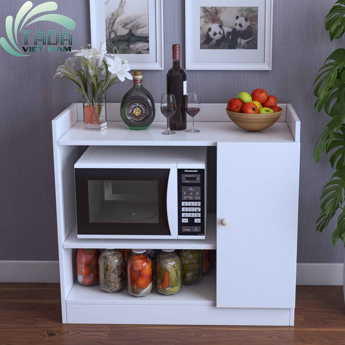 TỦ NHÀ BẾP 1 CÁNH MÀU TRẮNG - TD1140