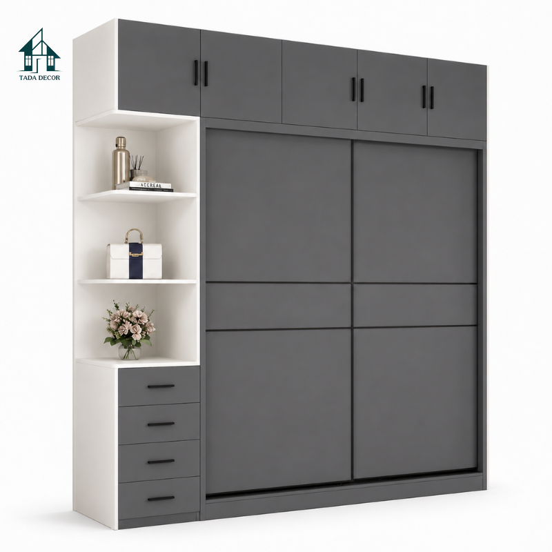 Mẫu tủ quần áo 2 cánh lùa kịch trần - 4