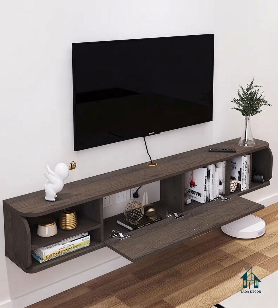 kệ tivi treo tường gỗ hiện đại - 2