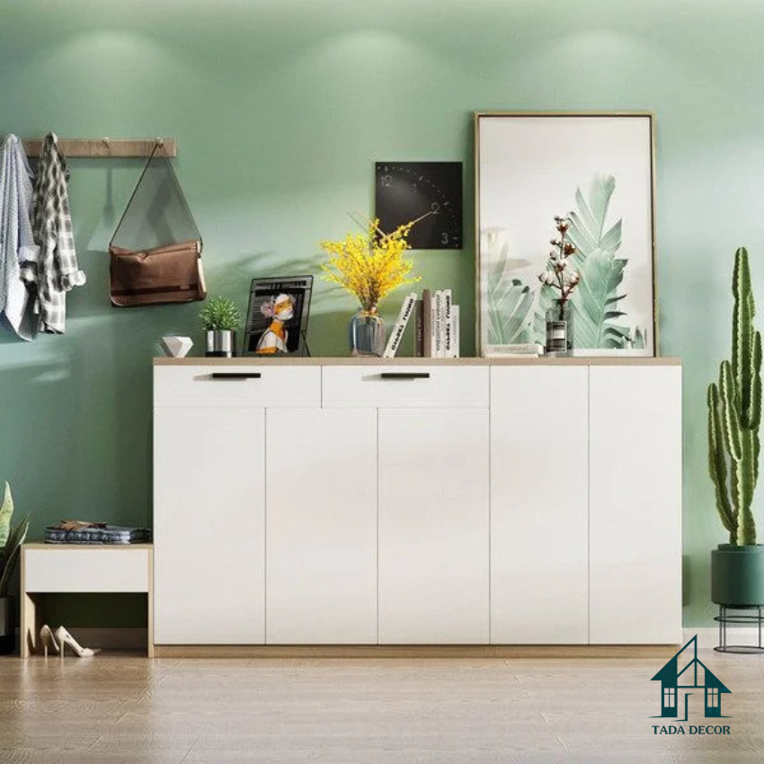 Tủ Đựng Giày Dép Gỗ Công Nghiệp 4 Cánh Hiện Đại - Thương Hiệu TADA Việt Nam - TDTG126