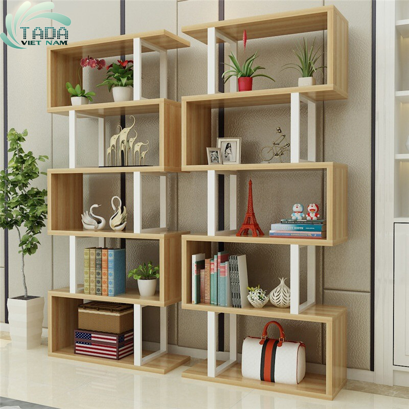 KỆ SÁCH ĐỨNG ZICZAC VÂN GỖ TADA - TD1249V
