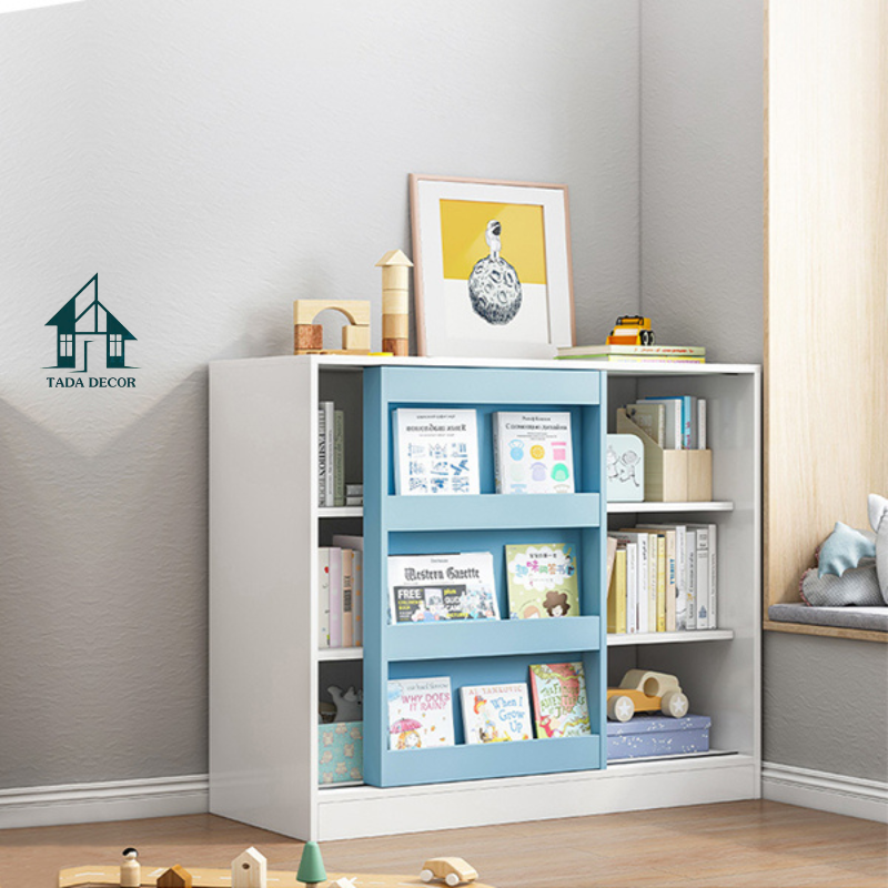 Kệ Sách Trẻ Em Thiết Kế Thanh Ray Trượt Thông Minh, Hiện Đại Cho Bé - Thương Hiệu TADA Việt Nam - TDKS114