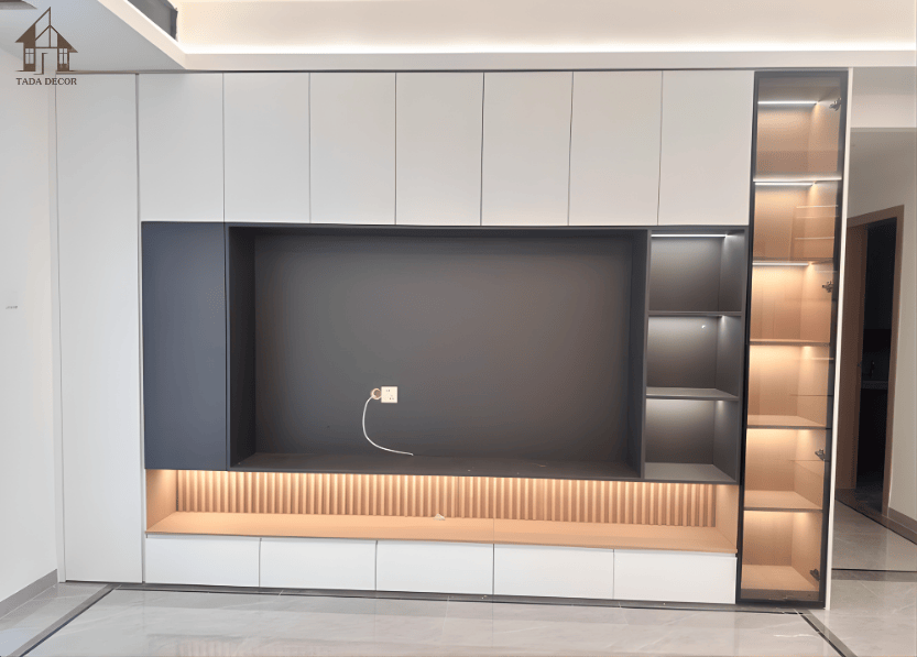 Feedback Combo Kệ Tivi Kết Hợp Tủ Trưng Bày MDF Melamine Hiện Đại