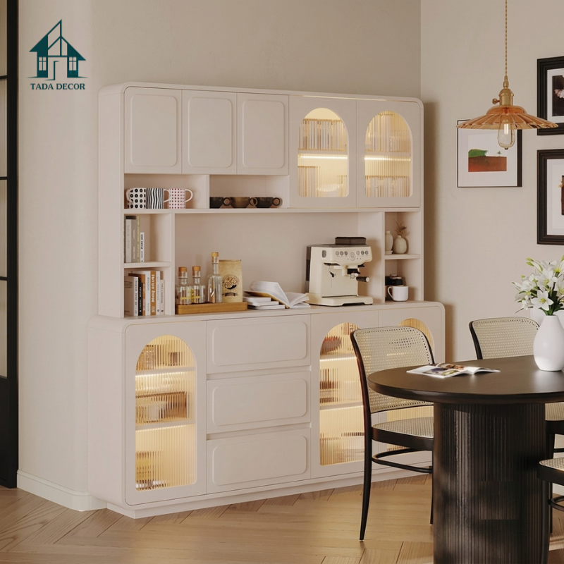 Tủ đựng chén bát tích hợp kệ máy pha cà phê - 3