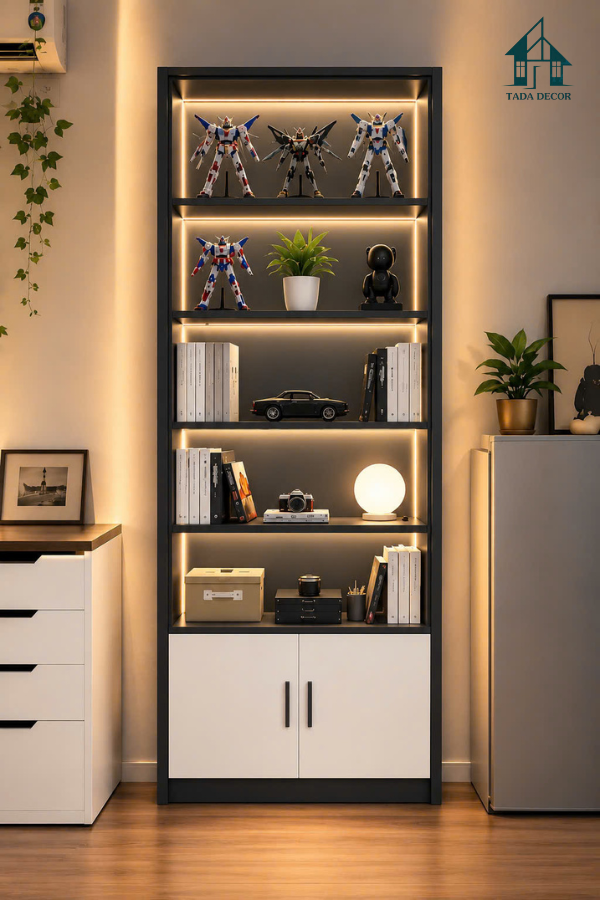 Tủ Kệ Trang Trí Có Đèn LED – Thiết Kế Hiện Đại, Đa Năng Cho Không Gian Sống - Thương Hiệu TADA Việt Nam - TTB18