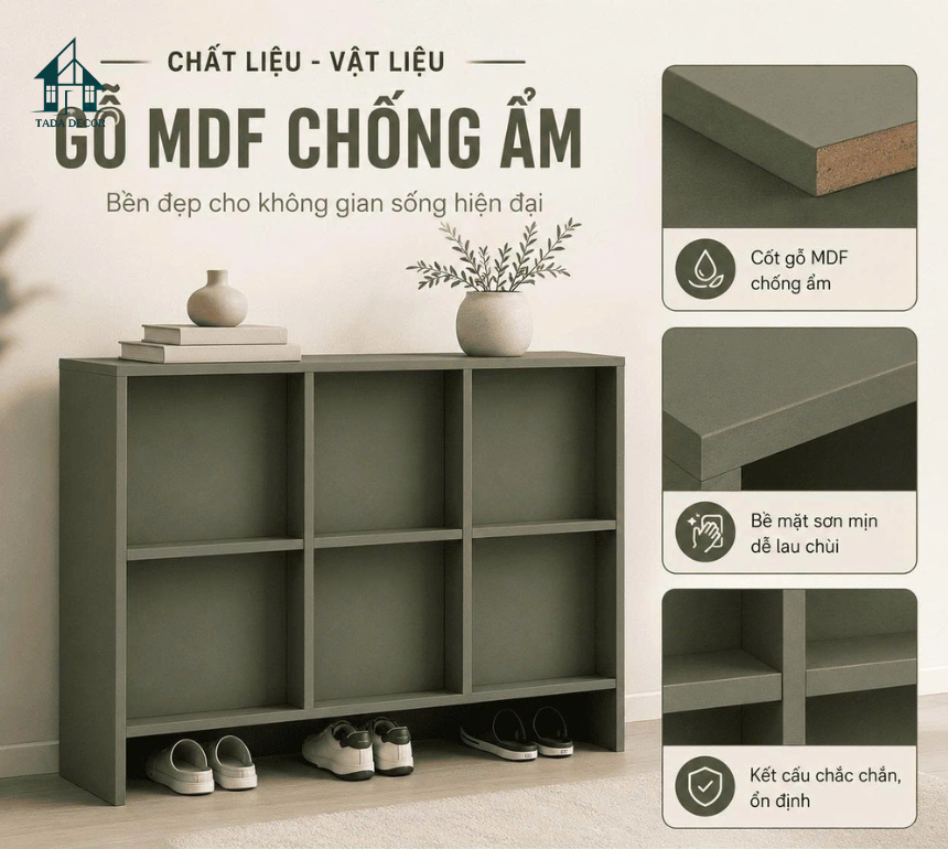 Kệ Gỗ Trang Trí Đa Tầng TADA Việt Nam – Đột Phá Thiết Kế Sọc Dọc Tinh Tế, Đa Dạng Kích Thước - TDKS745