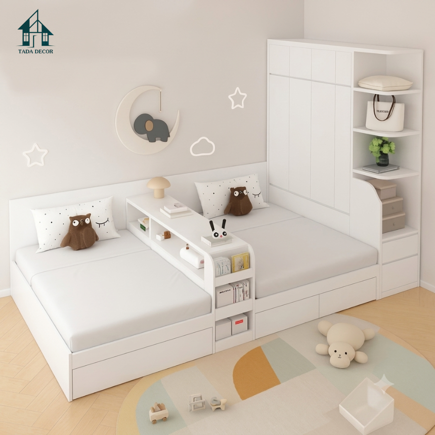 Giường ngủ đôi kết hợp tủ quần áo - 12