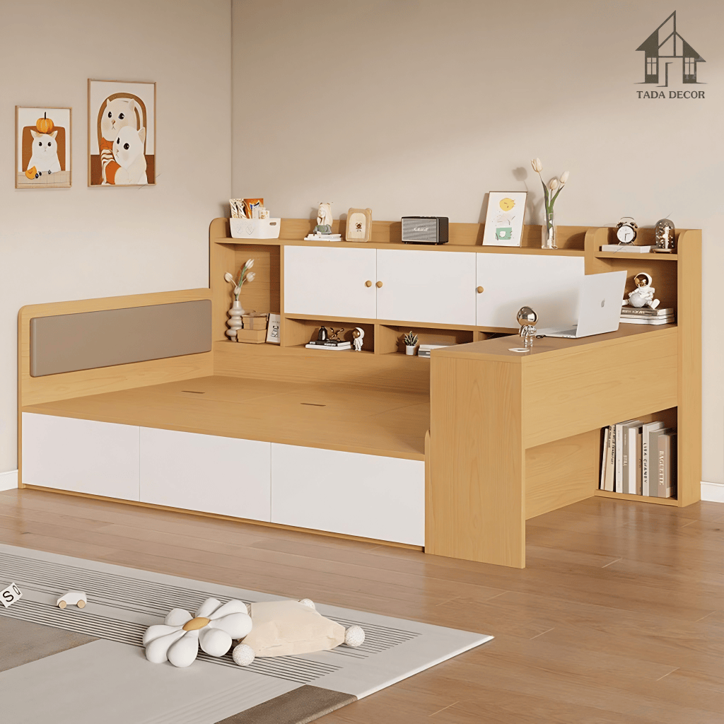 Giường ngủ đa năng TADA – Giường thông minh kèm bàn học | TDGN02