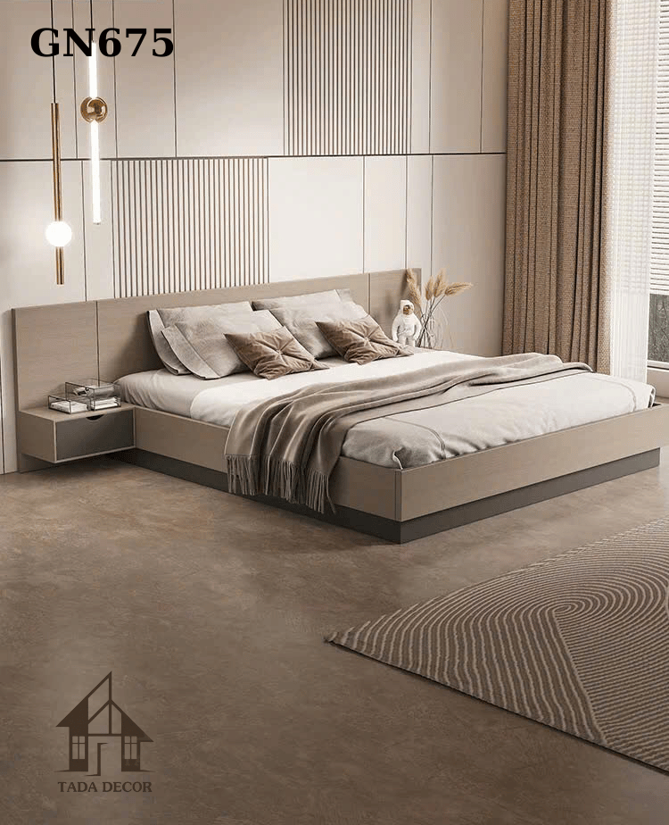Giường Ngủ GN675 – Phong Cách Nhật Bản Tối Giản Cho Không Gian Hiện Đại