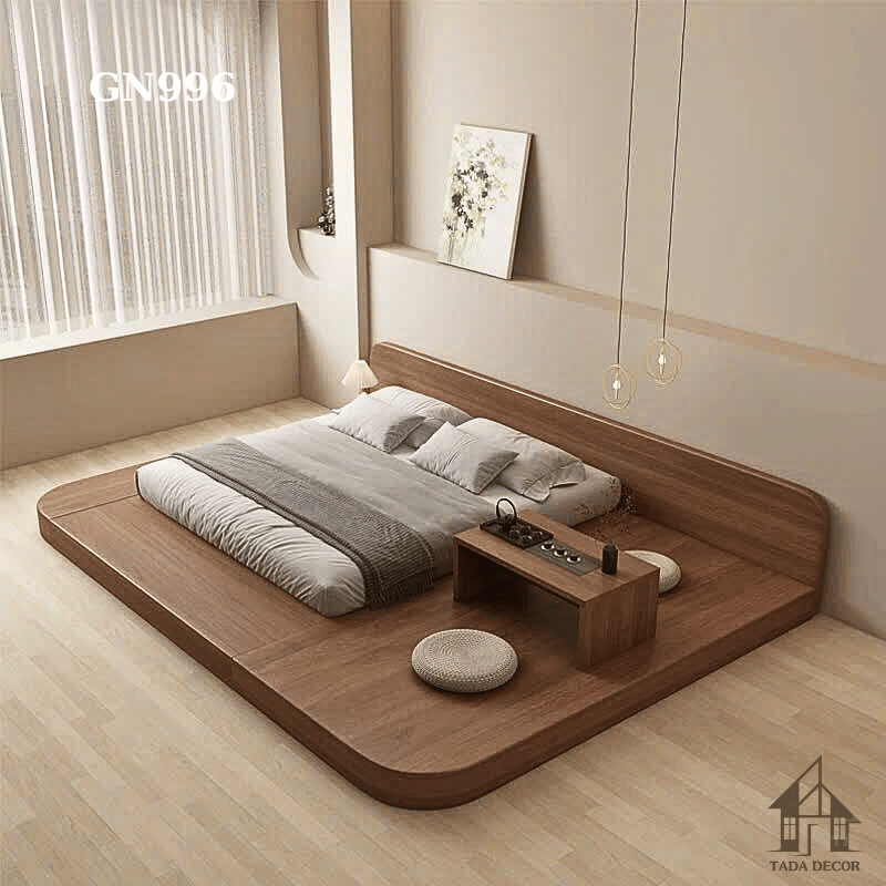 Giường Ngủ GN996 – Thiết Kế Mới Mẻ Với Không Gian Thư Giãn Uống Trà