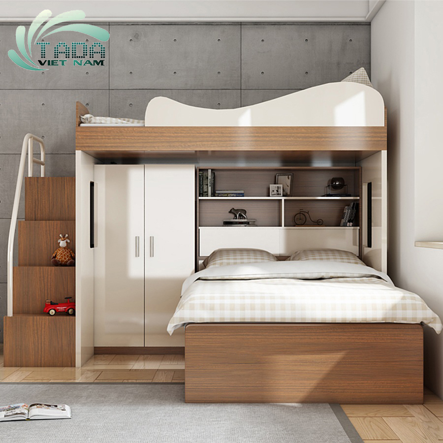 Двухэтажная кровать со шкафчиками