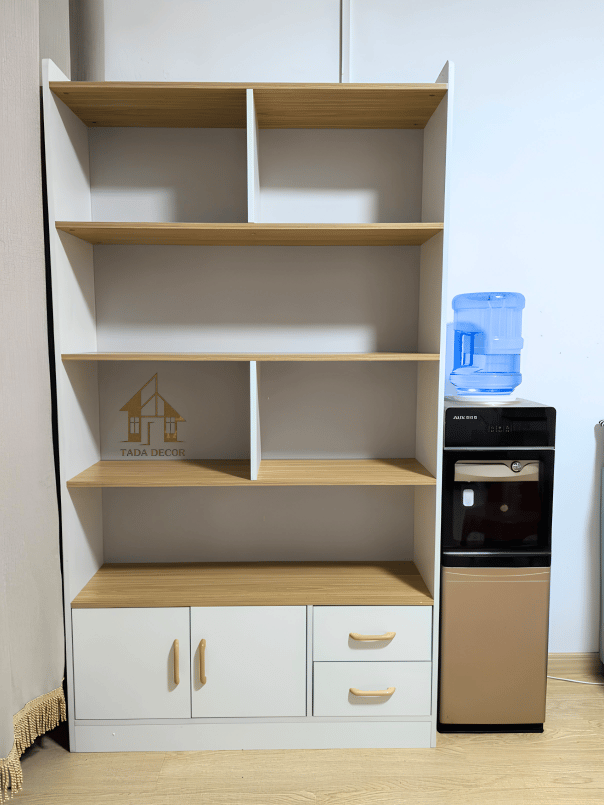 Kệ sách MDF lõi xanh đẹp, tiện dụng cho phòng học