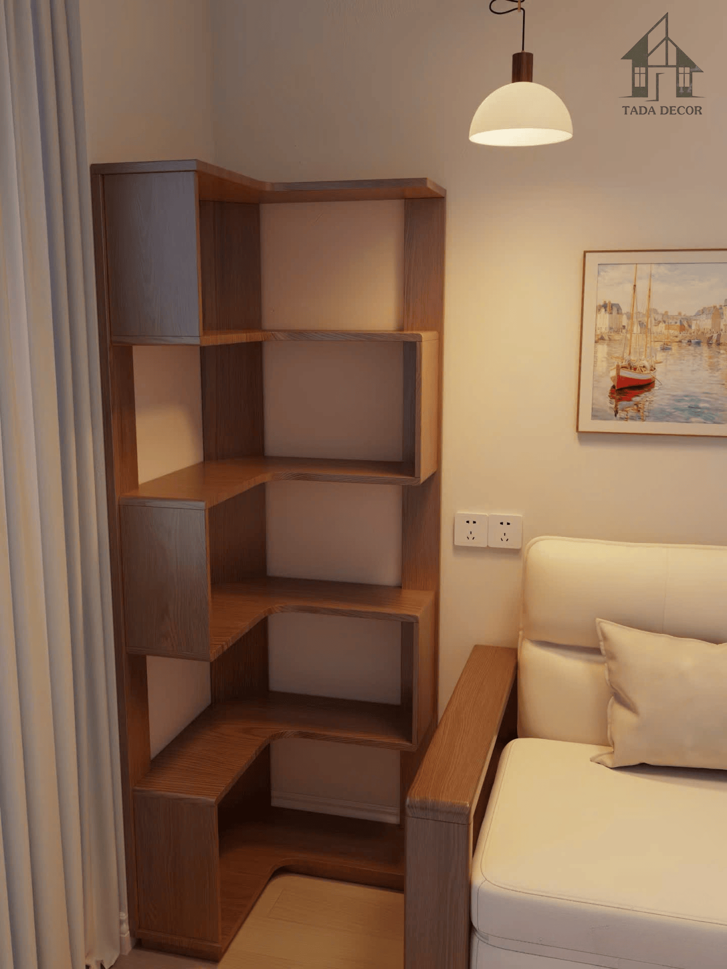 Feedback kệ sách góc tường gỗ đẹp hiện đại | TADA DECOR