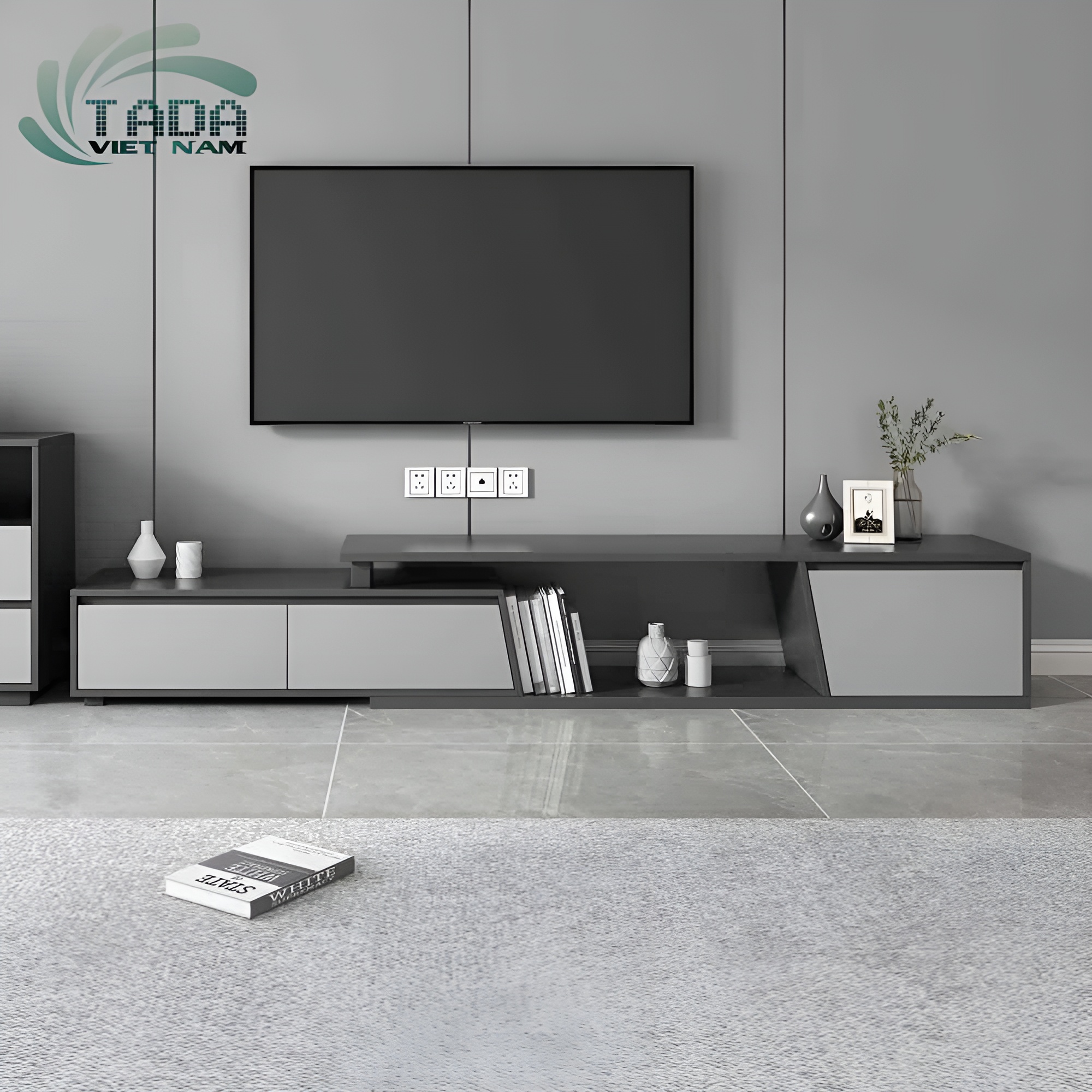 Kệ tivi để sàn di động đa năng cho phòng khách, thương hiệu TADA Việt Nam TDTV101