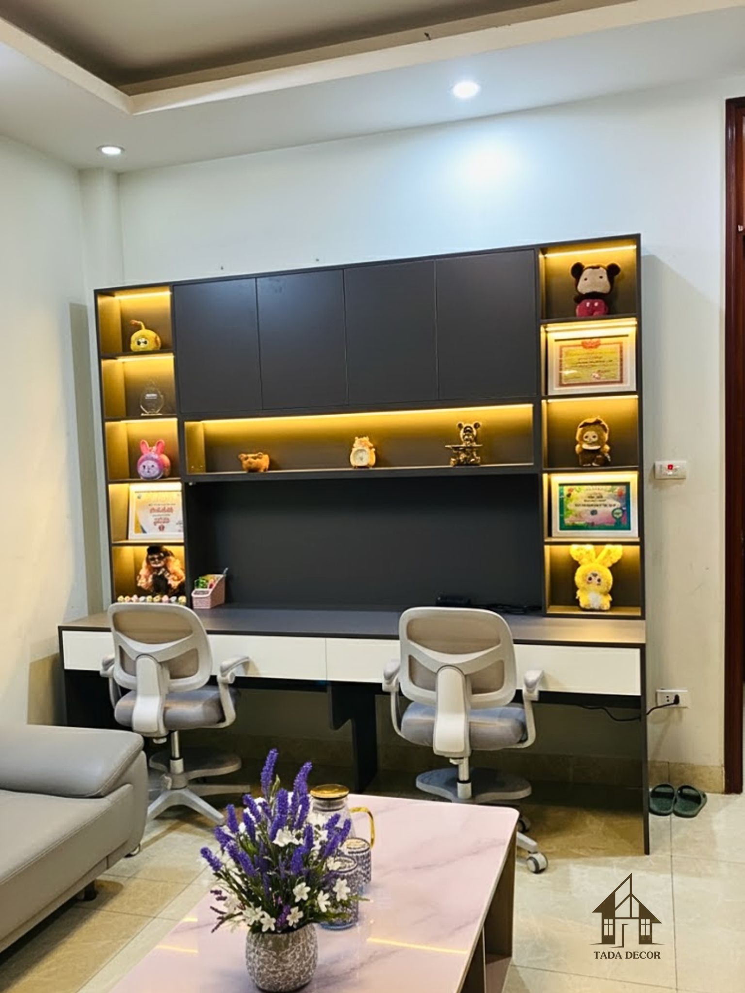 Feedback công trình bàn học đôi TADA TDBH34 | Góc học tập lý tưởng