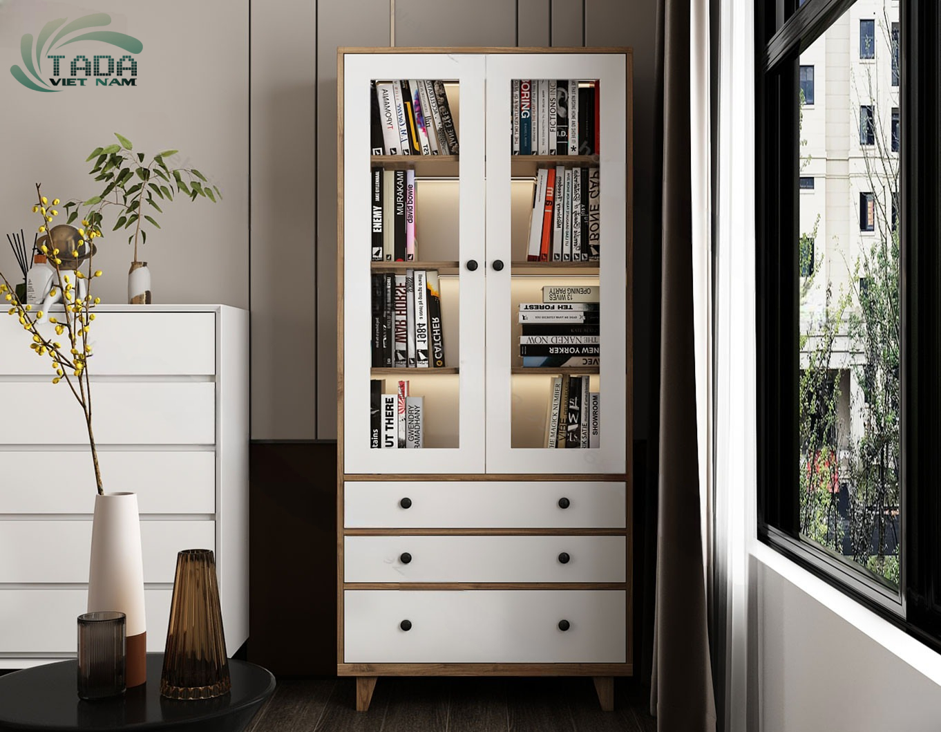 Tạo Nên Không Gian Trang Nhã với Kệ Sách Đẹp Đẽ, Thương hiệu TaDa Việt Nam TDKS19