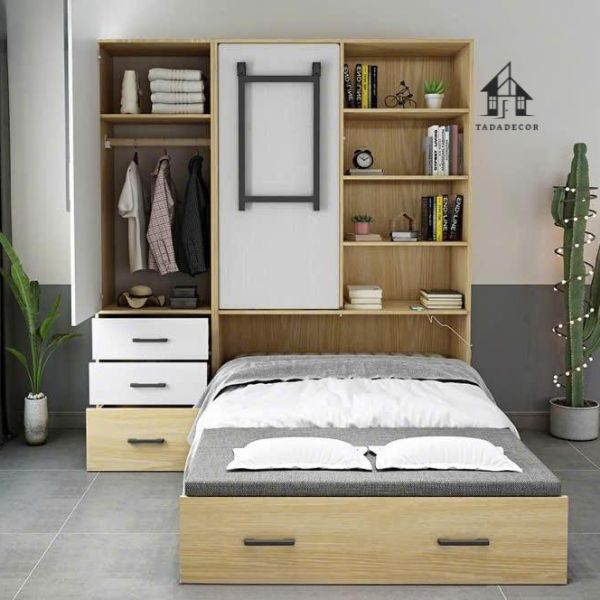 Tủ liền giường hiện đại – Đa năng & sang trọng thương hiệu TADA- TD227