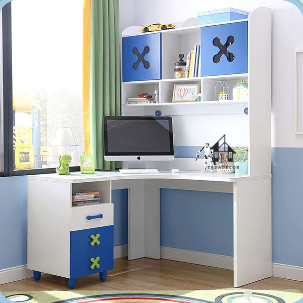Bàn học gỗ MDF + kệ trang trí – tạo góc học tập đầy cảm hứng thương hiệu TADA VIỆT NAM- TDBH45