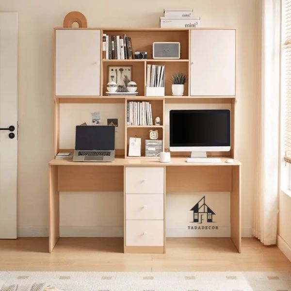 Bàn học đôi cho 2 học sinh – thiết kế đối xứng, ngăn nắp không gian thương hiệu TADA VIỆT NAM - TDBH61