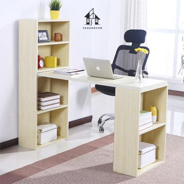 Bàn làm việc chữ L có kệ sách – kết hợp tiện ích trong 1 thiết kế thương hiệu TADA VIỆT NAM - TDBH66