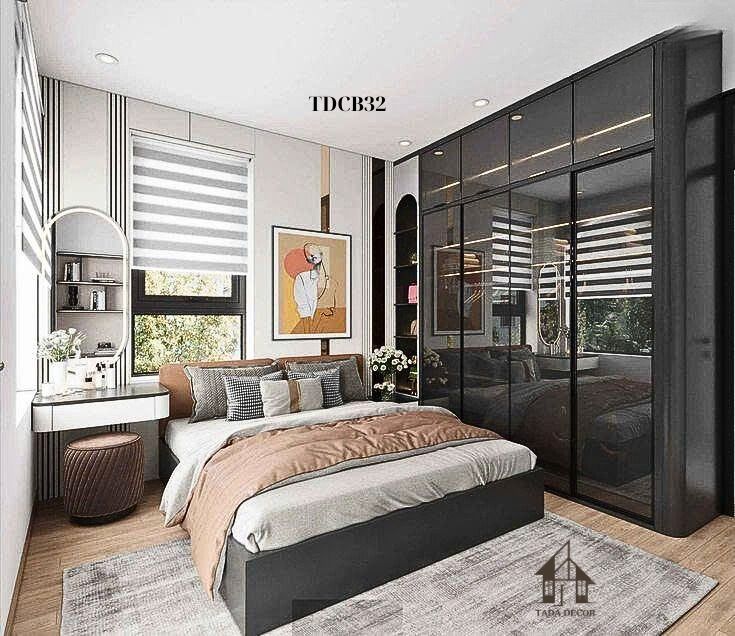 Combo nội thất TDCB32 – Giường TDGN5209, tủ TQA8709 và bàn TDTD9 hiện đại, sang trọng