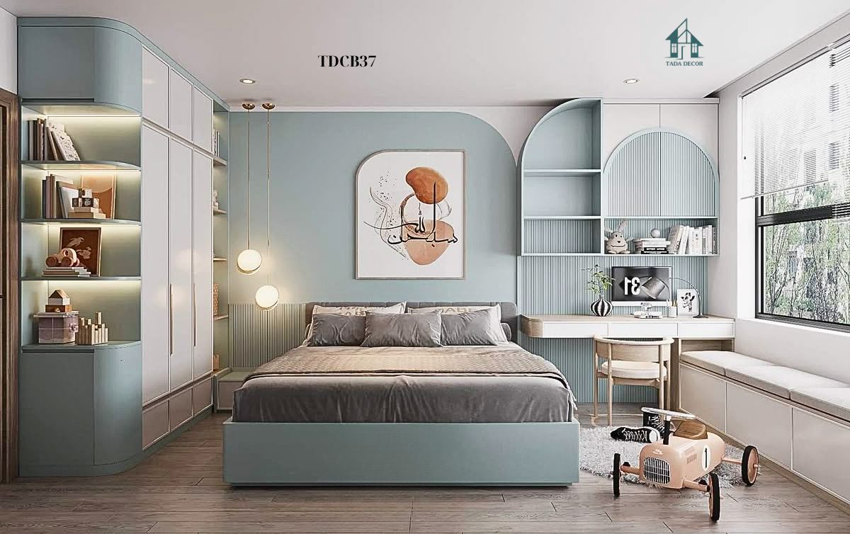 Combo nội thất cho bé TDCB37 –Không gian học tập và nghỉ ngơi hoàn hảo cho trẻ nhỏ